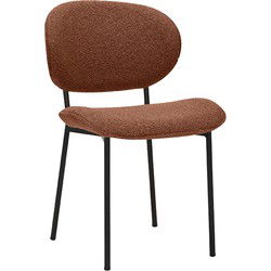 LABEL51 Eetkamerstoel Senn - Coral - Boucle - Black Frame