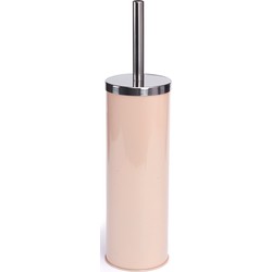 MSV Toiletborstel in houder/wc-borstel - metaal - beige - 38 cm - Toiletborstels