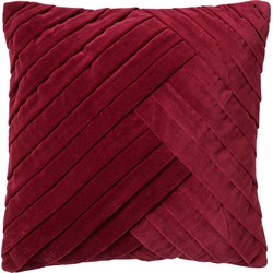 Dutch Decor GIDI - Sierkussen velvet 45x45 cm Merlot - rood - Dutch Decor