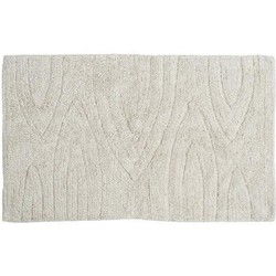 Items Badmat - creme wit - zacht microfiber - 80 x 50 cm - Badmatjes