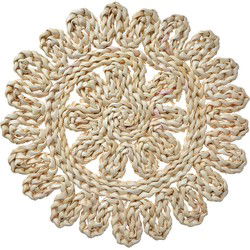 Clayre & Eef Placemat Ø 30 cm Beige Stro Rond Tafelmat