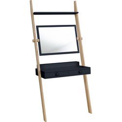 LENO kaptafel wand graphite met spiegel