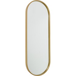 Fragix Boston Spiegel Ovaal - Goud - Metaal - 80x30
