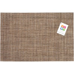 Placemats Hampton - 1x - bruin geweven - PVC - 30 x 45 cm - Placemats