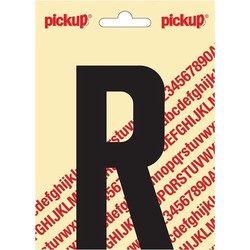 Plakletter Nobel Sticker zwarte letter R