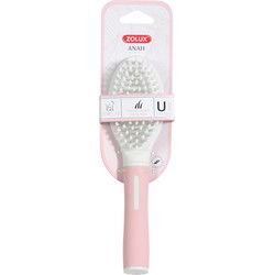 ZOLUX ANAH BORSTEL ZACHT ROZE / WIT 5,5X3,5X21 CM
