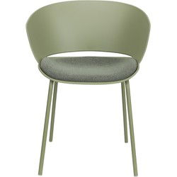 Eetkamerstoel Groen - Zithoogte 48,5cm - 54,5x59x80,5cm - Jessica - Set van 4