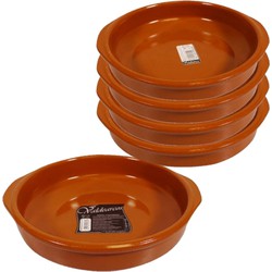 Set van 5x stuks tapas borden/ovenschalen Alicante met handvatten 26 en 20 cm - Snack en tapasschalen