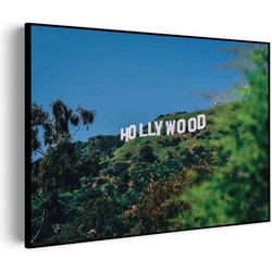 Muurwerken Akoestisch Schilderij - Hollywood Letters - Geluidsdempend Wandpaneel - Wanddecoratie - Geluidsisolatie - BASIC (AW 0.65) XL (120x86)