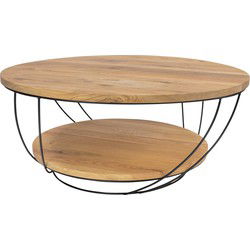 torna MOON Salontafel - Zwart / Eik