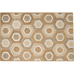 Beliani BASOREN - Laagpolig-Beige-Jute