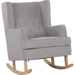 Beliani TRONDHEIM - Schommelfauteuil-Grijs-Polyester