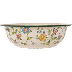 Clayre & Eef Decoratie schaal Beige Metaal Bloemen