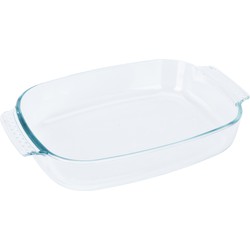 Excellent Houseware Ovenschaal van glas - ovaal - 2.7 Liter - 34 x 22 x 6 cm - vaatwasser bestendig - Ovenschalen