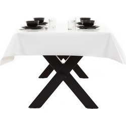 Witte tafelkleed/tafelzeil 140 x 180 cm rechthoekig - Tafellakens
