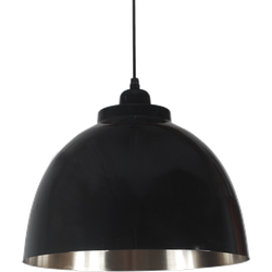 Hanglamp Capri 44 cm Glans Zwart + mat nickel binnenkant