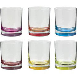 Secret de Gourmet Tumbler glazen - 6x stuks - 300 ml - Coloris - Drinkglazen