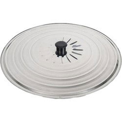 Gerimport Universele spatdeksel/pannendeksel voor pannen - RVS - D40cm - Pannendeksels