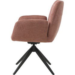 Eetkamerstoel Roze Metaal - 57,5x62x88cm - Roxana