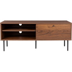 Tv-meubel Bruin MDF - Gefineerd - 40x120x50cm - Stripes
