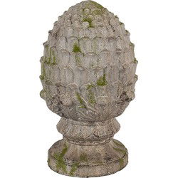Clayre & Eef Decoratie Beeld Dennenappel Beige Kunststof