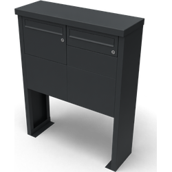 Multibox brievenbus 2 breed 2 hoog zwart