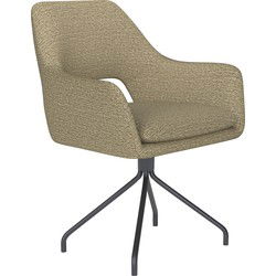 Housecraft Living Mos Eetkamerstoel Draaibaar Metaal Spider Pistache groen