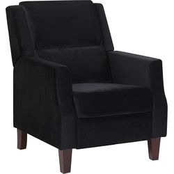 Beliani EGERSUND - TV-fauteuil-Zwart-Fluweel