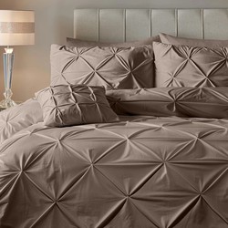 Sleeptime Pintuck Velvet Dekbedovertrek Taupe-Lits-jumeaux (240 x 200/220 cm)