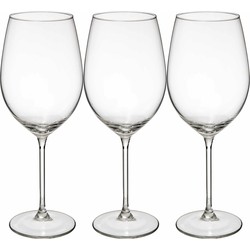 Secret de Gourmet Wijnglazen set Lina - doosje 12x stuks - chique transparant glas - 54 CL - Wijnglazen