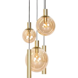 Steinhauer hanglamp Bollique - amberkleurig - metaal - 60 cm - GU10 fitting - 3801ME