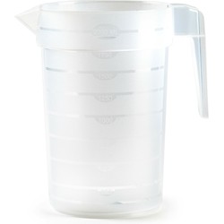 Plasticforte schenkkan - kunststof - transparant - 2000 ml - Schenkkannen