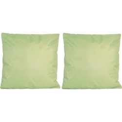 4x Bank/sier kussens voor binnen en buiten in de kleur mint groen 45 x 45 cm - Sierkussens