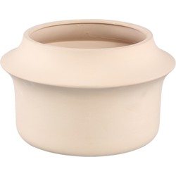 PTMD Vivaldi Cream ceramic pot round low