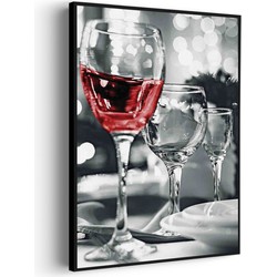 Muurwerken Akoestisch Schilderij - Drink Rode Wijn - Geluidsdempend Wandpaneel - Wanddecoratie - Geluidsisolatie - BASIC (AW 0.65) S (50X70)