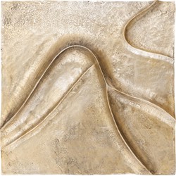 PTMD Wandpaneel Gihan - 70x5x70 cm - Aluminium - Goud