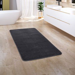 Badkamer Vloerkleed Corina - Antraciet - 65x120 cm