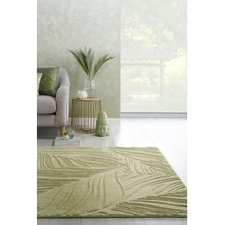 Modern Wollen vloerkleed - Lino Leaf Salie Groen