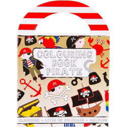 Duckiez Kleurboek Met stickers Piraat - 48 stuks