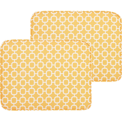FIJI  - Tuinkussen set van 2 - Geel - 29 x 38 cm - Polyester