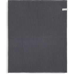 Knit Factory Gebreide Badmat - Douchemat Morres - Antraciet - 60x50 cm - Katoen