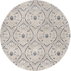 Safavieh Traditioneel Geweven Binnen Vloerkleed, Brentwood Collectie, BNT860, in Licht Grijs & Blauw, 201 X 201 cm