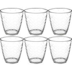 Secret de Gourmet waterglazen Rome -set 6x - 250 ml - deco glas - drinkglazen - Drinkglazen