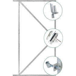 Ijzeren deurframeset compleet 155x120 cm Tuindeco