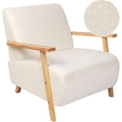 Beliani LESJA - Fauteuil-Beige-Bouclé