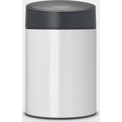 Slide Bin, 5 litre, Plastic Inner Bucket - White