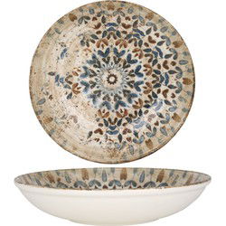 Rinart Diepbord - Aztec - Porselein - 25 cm (1200cc) - set van 6