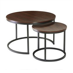 Set van 2 nestende ronde salontafels - L70 cm