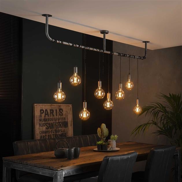 Industriële hanglamp  Willow  8-lichts - 