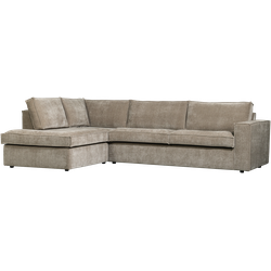 WOOOD Hajo Hoekbank Links - Rib - Clay - 84x283x197